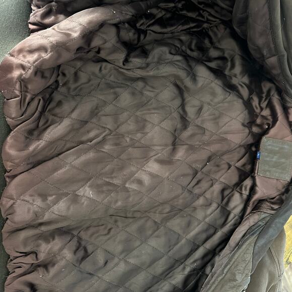 Vintage Gap leather bomber jacket size large brown 90's classic Y2k zip snap - Picture 11 of 11